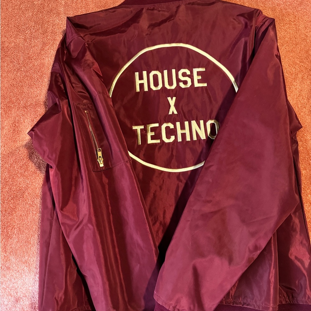 Maroon Bomber Jacket - image 1